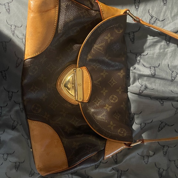 Louis Vuitton Monogram Canvas Bag with Gold and Brown Accents - Picture 1 of 10
